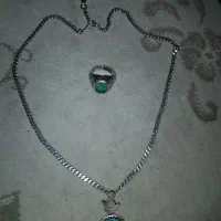 زنجیر پلاک نقره و انگشتر