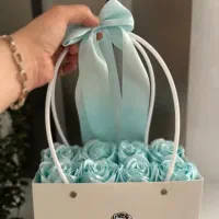 رز روبانی/باکس گل/باکس ولنتاین|گل مصنوعی|شیراز, گویم|دیوار