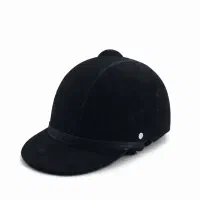 کلاه سوار کاری مشکی مخمل (کلا ایمنی اسب سواری)