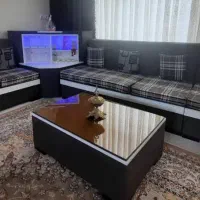 مبل6نفره ال تشک دوبل متحرک باجلومبلی وعسلی ها
