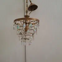 لوستر قدیمی تک شاخه فلزی برنز قدیمی