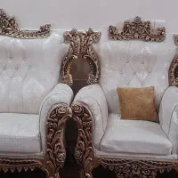 مبل استیل ۷ نفره با میز غذاخوری ۶ نفره