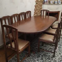 میز نهارخوری ده نفره رنگ فندقی