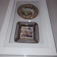 دو عدد زیر سیگاری آنتیک با عکس زیبا کلکسیونی