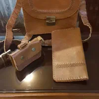 ست کیف چرم طبیعی|کیف، کفش، کمربند|کرج, عظیمیه|دیوار