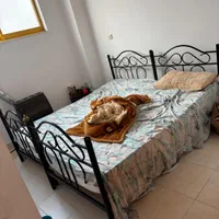 دو عدد تخت و تشک یک نفره