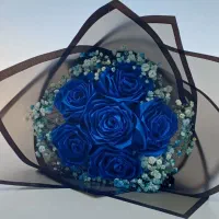 دسته گل روبانی