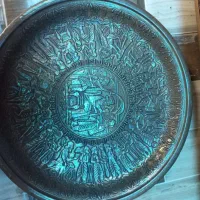 سینی قدیمی ونفیس جنس برنجی|کلکسیون اشیاء عتیقه|کازرون, |دیوار