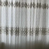 پرده توری کاملا سالم با طرح برجسته