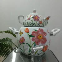 ست قوری و کتری لعابی|قوری، کتری، قهوه‌ساز دستی|اهواز, فرهنگ شهر|دیوار