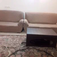 مبلمان ۷ نفره با روکش و میزجلومبلی و چهار عدد عسلی