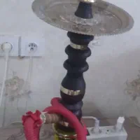 قلیان چوب گردو با شیشه اعیار دوسیب آلبالو