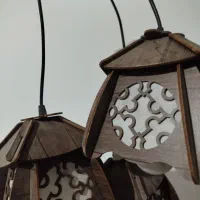 لوستر چوبی|لوستر و چراغ آویز|گناباد, |دیوار