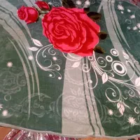 پتو دونفره خارجی گل برجسته