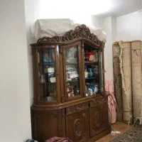 بوفه ویترین چوب گردو