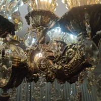 لوستر۱۸شعله تمام برنج و۲عدیوارکوب