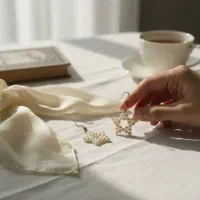 گوشواره ستاره مرواریدی