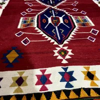 گلیم دستباف عشایر با رنگ طبیعی|گلیم، جاجیم، گبه|بندر کنگان, |دیوار
