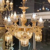 لوستر کرم طلا لوسترسفیدطلا کنارسالنی باکارات