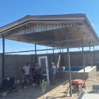 سقف شیروانی آردواز آلاچیق سردری نما لمبه|خدمات پیشه و مهارت|رباطکریم, وهن آباد|دیوار