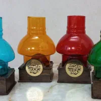 شمع مذهبی با پایه چوبی