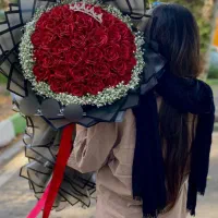 دسته گل روبان