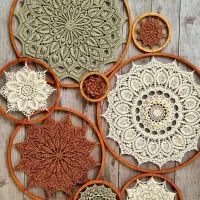 دیوارکوب قلاب بافی ماندالا|صنایع دستی و سایر لوازم تزئینی|تهران, آبشار تهران (دریاچه)|دیوار