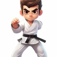 لباس کاراته سایز بزرگ با کمربند نارنجی