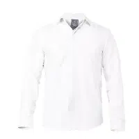 شلوار پارچهای و پیراهن سفید دکمه مخفی