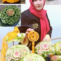 تزیینات یلدا حکاکی میوه