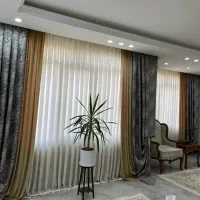 والن پرده طوسی|پرده، رانر، رومیزی|ماهدشت, |دیوار