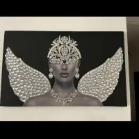 تابلو آینه کاری و نگین کاری شده در ابعاد ۸۰در۱۳۰|تابلو، نقاشی، عکس|آمل, |دیوار