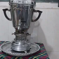 سماور نفتی و چراغ علاالدین|سماور، چای‌ساز، قهوه‌ساز|میبد, |دیوار