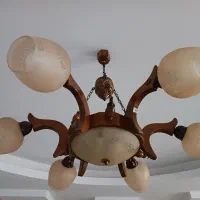 لوستر چوبی شش شاخه