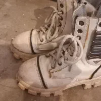 پوتین سفید دخترانه زیپی مارک دیور