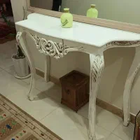 کنسول تمام چوب و مبل و سرویس پذیرایی نو