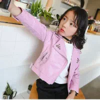 کاپشن چرم دخترانه صورتی جنس السی|کفش و لباس بچه|سمنان, |دیوار