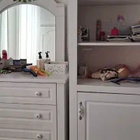 دراور آینه و کمد کتابخانه