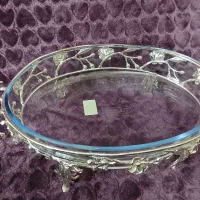 دکوری برنز با ظرف پیرکس فرانسه|صنایع دستی و سایر لوازم تزئینی|قم, قلعه کامکار|دیوار