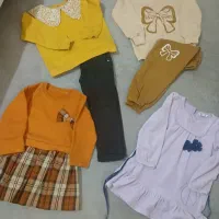 تعداد زیادی لباس دخترونه همگی سالم روسری شلوار