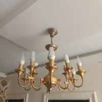 لوستر ۶ شاخه آب طلا