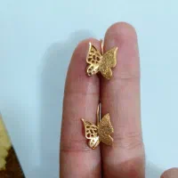 دوجفت گوشواره دخترانه پروانه ای و آویز