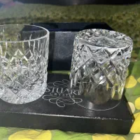 یک جفت لیوان کریستال امریکایی. کاملانو باجعبه.