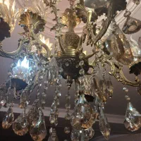 دو عدد لوستر برنجی درحد|لوستر و چراغ آویز|شهریار, شهریار|دیوار