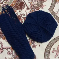 کلاه بافت و شال گردن