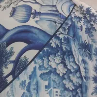 رو میزی پارچه ای یا سفره قلم آبی|سفره، حوله، دستمال آشپزخانه|تهران, اتابک|دیوار