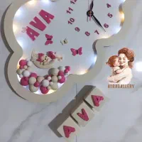 استنداسم‌و‌اکسسوری چوبی مناسب سیسمونی و هدیه دادن|اسباب‌بازی بچه|ماهدشت, |دیوار