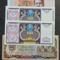 ۱۰ جفت (۲۰ قطعه) اسکناس خارجی بانکی نو|کلکسیون سکه، تمبر، اسکناس|مشهد, عامل|دیوار