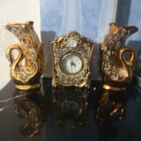 ساعت وگلدان دکوری