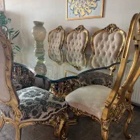 مبلمان سلطنتی چوب اصل و منبت کاری شده درجه یک|مبلمان خانگی و میز عسلی|اندیشه, اندیشه فاز ۳|دیوار